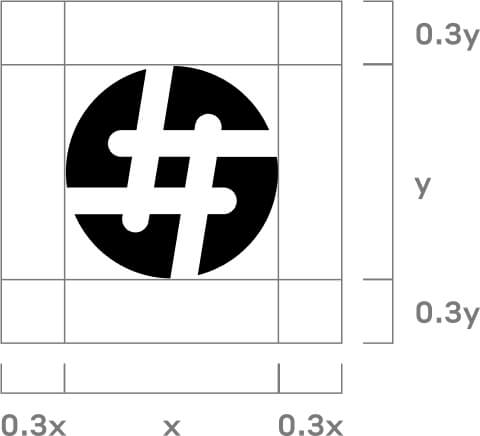 Hashgraph icon bunding space